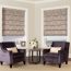 Roman Blinds with chairs in living room
