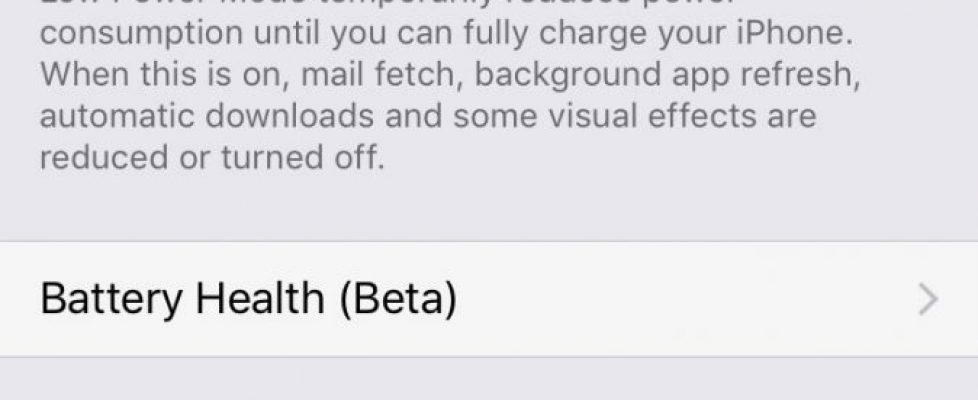 iPhone iOS 11.3 Battery Update